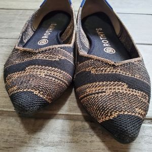 Rothy's Golden Shimmer Points, 8.5, Retired Print